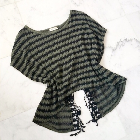 Boutique Tops - NWOT "Up on the Hillside" striped knit top